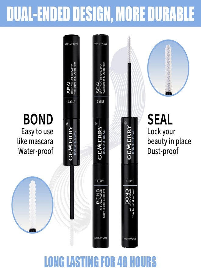 GEMERRY Lash Bond and Seal 10ml GEMERRY Bond and Seal Lash Glue for Lash Clusters Strong Hold 48-72 Hours Cluster Lash Glue Lash Bond and Seal Waterproof Mascara Wand Bond and Seal(Clear, 10ml) - Image 4