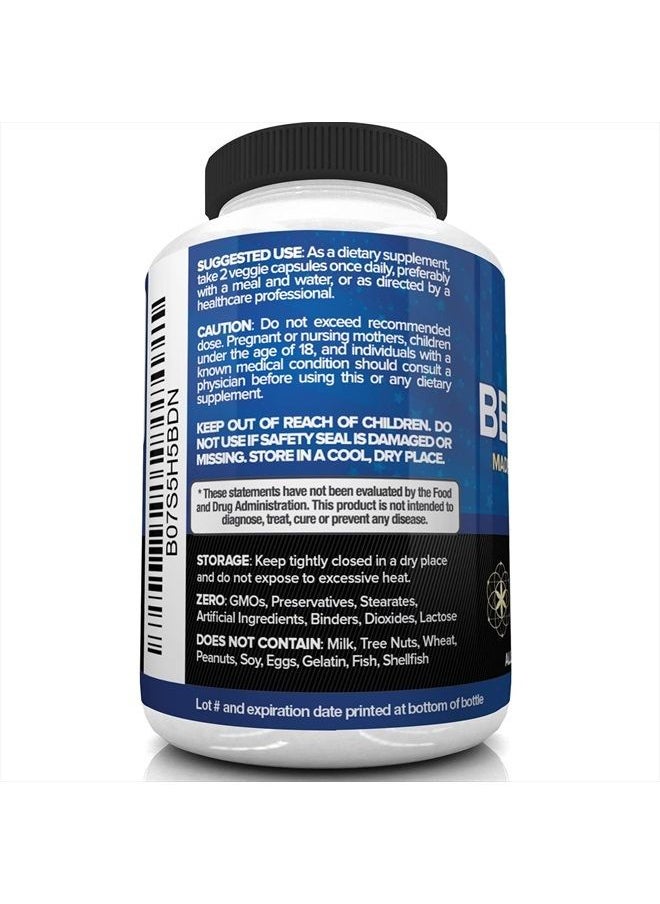 Nutrivein - Premium Berberine HCL 1200mg Plus Organic Ceylon Cinnamon - 120 Capsules - Supports Glucose Metabolism, Immune System, Weight Management - Berberine HCI Supplement - Image 1