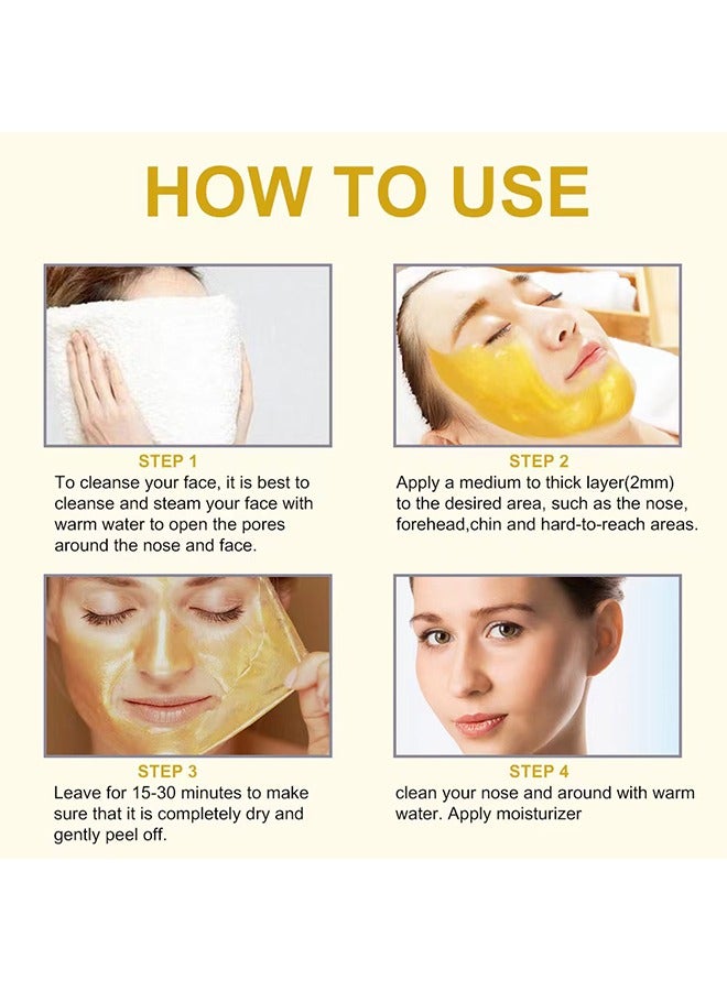 EELHOE Honey Muscle Tearing Mask-Oil Control Blackhead Remover Honey Tearing Peel Mask Off Dead Skin Clean Pores ,Skin Brightening Peeling Mask for Dull Skin-100g - Image 3