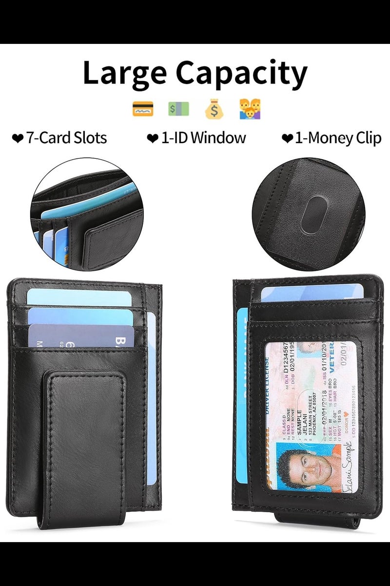 أفاكرافت محفظة جلدية مشبك المال للرجال حجب جيب أمامي نحيف RFID مع مغناطيسي قوي للغاية - Image 2