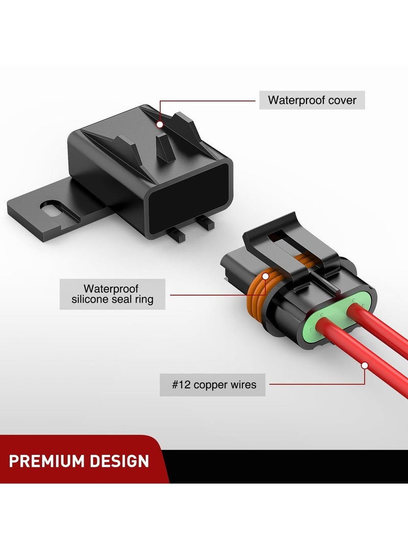 Inline Fuse Holder, 4pcs12AWG Waterproof ATC/ATO Blade Fuse Holder 20A 30A 40A Regular Fuse Heavy Duty in Line Fuse w/Cover Fits 1A to 30A Fuses for 12V Automotive Vehicles - Image 5