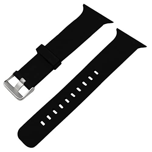 ACM حزام ساعة ACM Slide 42MM 44MM 45MM 46MM 49MM سيليكون متوافق مع ساعة Ptron T800 Ultra الذكية الكلاسيكية للمناسبات الرسمية والكاجوال باللون الأسود - Image 2