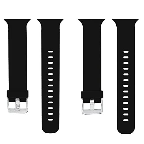 ACM حزام ساعة ACM Slide 42MM 44MM 45MM 46MM 49MM سيليكون متوافق مع ساعة Ptron T800 Ultra الذكية الكلاسيكية للمناسبات الرسمية والكاجوال باللون الأسود - Image 4
