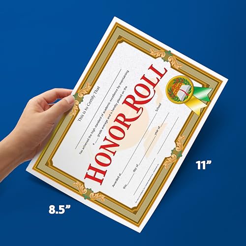 Hayes Honor Roll Certificate, 8-1/2 X 11 inches, Paper, Pack of 30 - Image 4