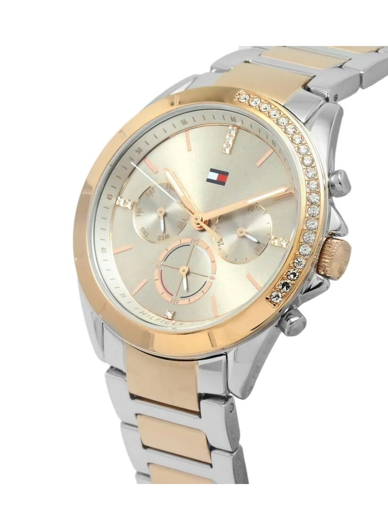 تومي هيلفيغر ساعة تومي هيلفيغر النسائية متعددة الوظائف بسوار من الفولاذ المقاوم للصدأ وحركة كوارتز (الموديل: 1782387) - Image 3
