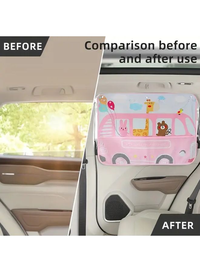 1pc Adorable Cartoon Animal Car Window Curtains for Privacy Shade Travel - Image 4