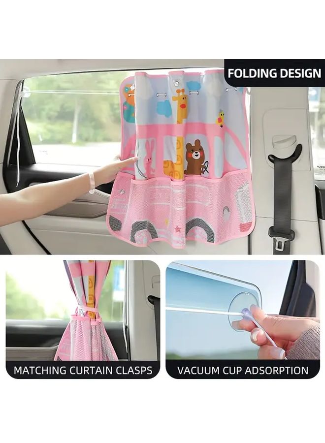 1pc Adorable Cartoon Animal Car Window Curtains for Privacy Shade Travel - Image 5