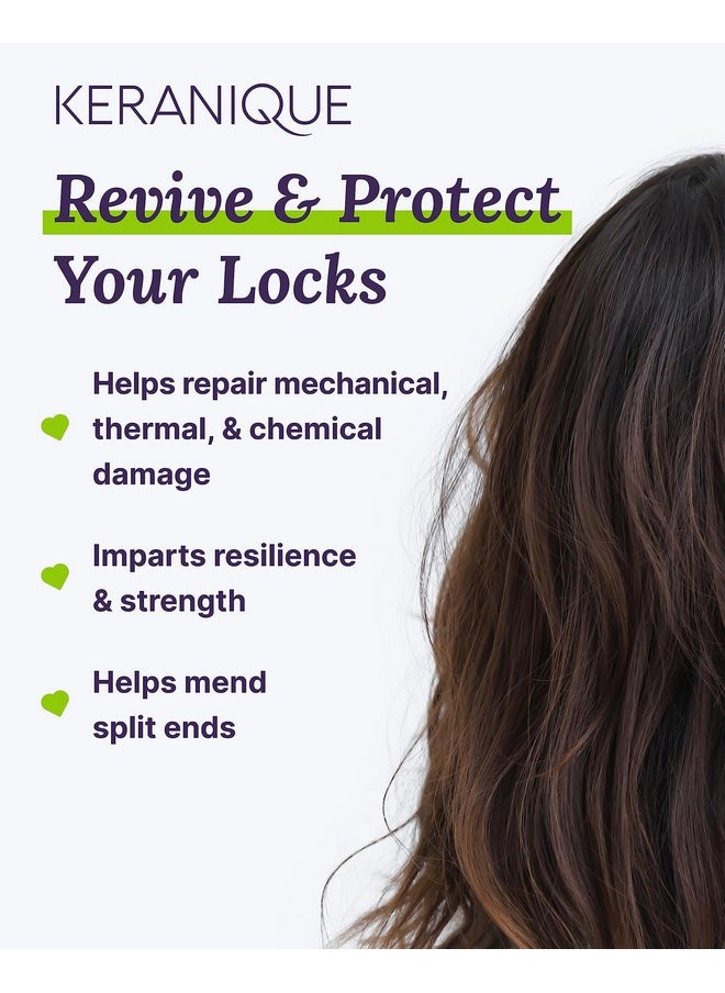 Keranique Shampoo And Conditioner For Damaged Hair Antibreakage Damage Control Set For Thinning Hair Intense Repair Deep Conditioning Antihairfall Routine W/Keratin Great For Colored Hair  - Image 3