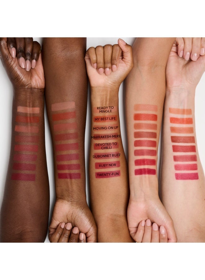 MAC Powder Kiss Hazy Matte Lipstick #Ruby Boo Ruby Boo - Image 4