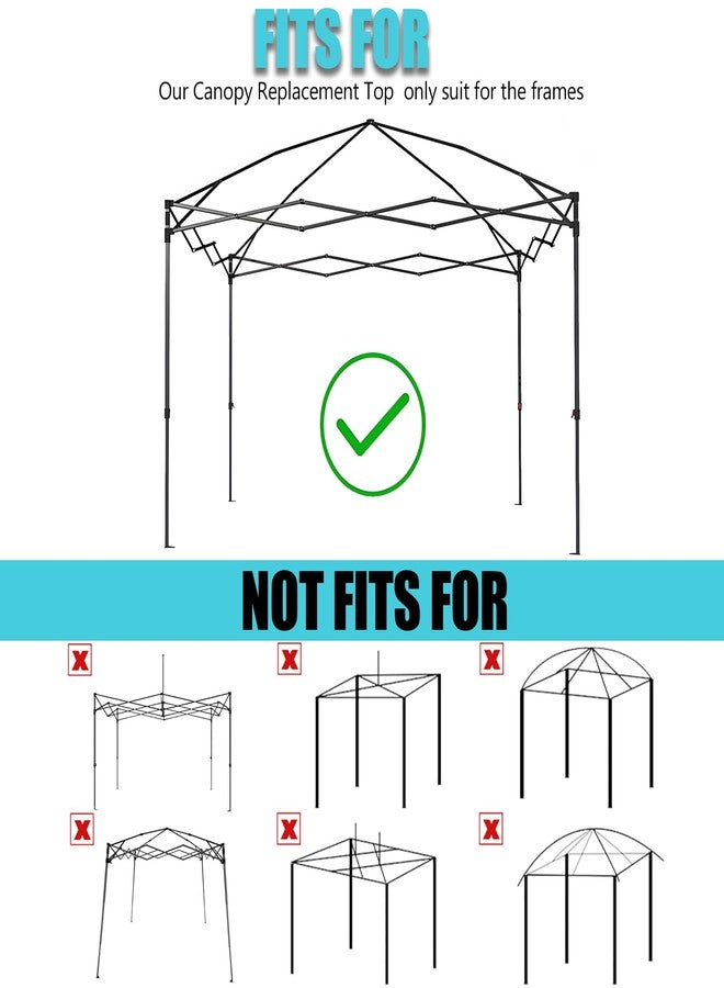 NINAT 10x 10 Canopy Replacement Top, Replacement Canopy Top for 10x10 Pop Up Canopy Tent (Canopy Top Cover Only) White - Image 3