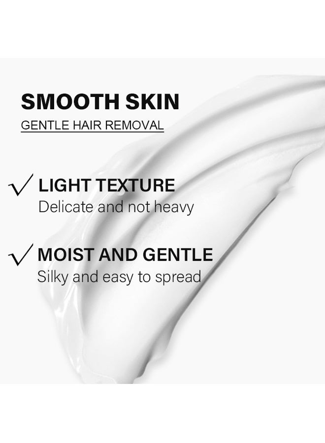 جروي كريم إزالة شعر الجسم، مع ملعقة للتطبيق، مجموعة كريمات إزالة الشعر بلطف وبدون ألم للجسم، كريمات إزالة الشعر للجنسين 100 مل - Image 5