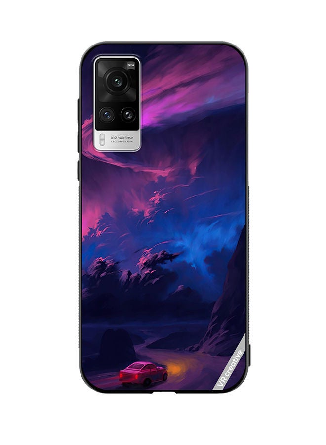 VR CREATIVE Protective Case Cover For Vivo X60 Pro Car On Empty Road Design Multicolour - Image 1