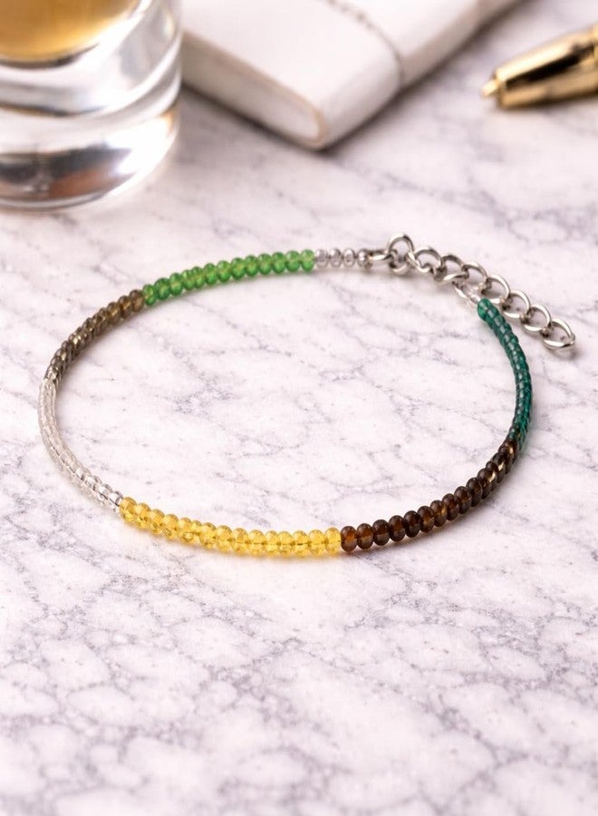 Sukhad Multicolor Crystal Beaded Anklet for Women & Girls | Adjustable Boho Foot Bracelet | Trendy Handmade Beads Payal for Daily Wear, Beach & Party - Image 5