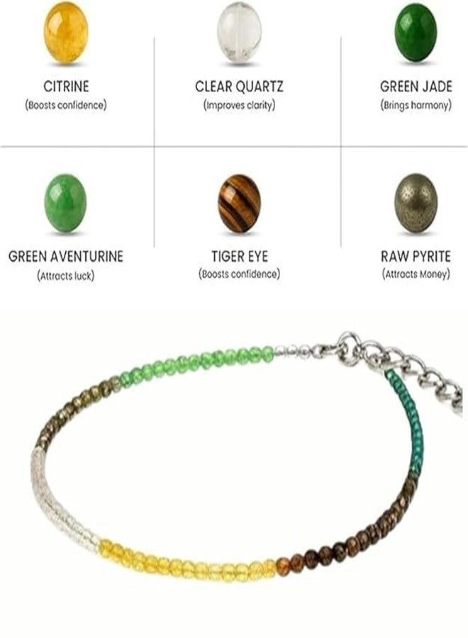 Sukhad Multicolor Crystal Beaded Anklet for Women & Girls | Adjustable Boho Foot Bracelet | Trendy Handmade Beads Payal for Daily Wear, Beach & Party - Image 4