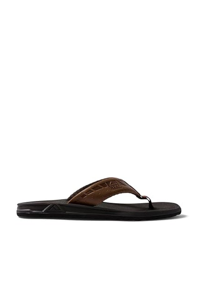 Reef Phantom LE Mens Beach Flip Flop, Full Grain Leather Strap, Compression Molded EVA footbed, Brown/Tan, 9 - Image 1