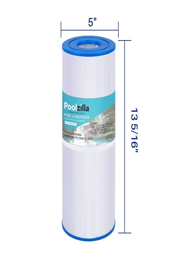 Poolzilla Spa Filter Replacement for Pleatco PRB50-IN, Unicel C-4950, Filbur FC-2390, Jacuzzi J200 Series Filter, Guardian 413-212-02, 373045, 817-5000, 5X13 Drop in Hot Tub Filter - Image 2