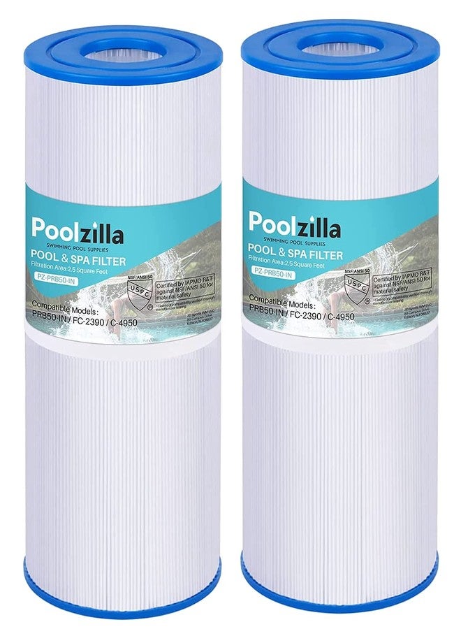 Poolzilla Spa Filter Replacement for Pleatco PRB50-IN, Unicel C-4950, Filbur FC-2390, Jacuzzi J200 Series Filter, Guardian 413-212-02, 373045, 817-5000, 5X13 Drop in Hot Tub Filter - Image 1