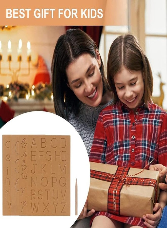 RCW Wooden Tracing Board for Kids Educational Learning Toys with Pencil Educational Letter Slate Learning Writing Practice Board Improve Early Writing Skills for Baby Alphabets Small ABC (Set of 1) - Image 5