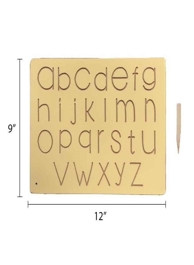 RCW Wooden Tracing Board for Kids Educational Learning Toys with Pencil Educational Letter Slate Learning Writing Practice Board Improve Early Writing Skills for Baby Alphabets Small ABC (Set of 1) - Image 2