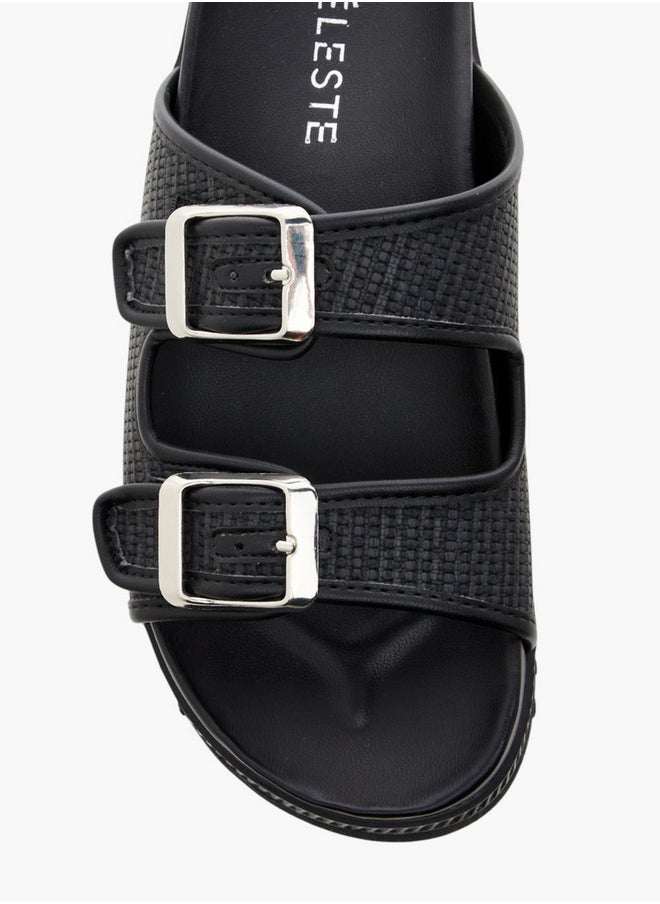 Celeste Women's Buckle Accent Slip-On Sandals  - Image 3