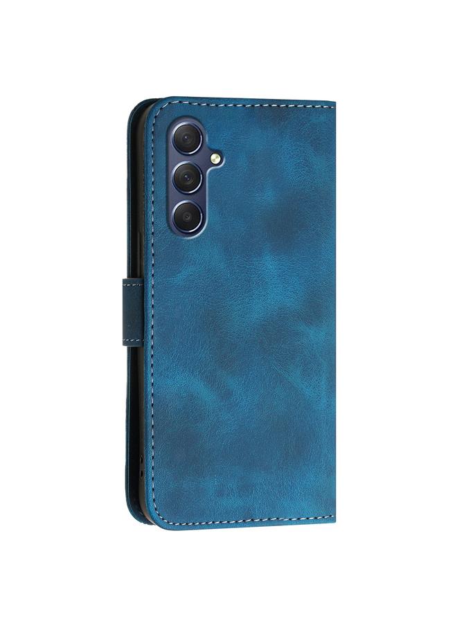 erorex Case For Samsung Galaxy M54 YX0080 Grid Butterfly Embossed Pattern Flip Leather Phone Case with Lanyard - Image 3