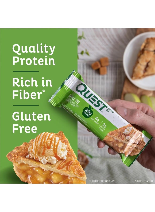 Quest Nutrition Apple Pie Protein Bar, 20G Protein, 4G Net Carbs, 2G Sugar, Gluten Free, Keto Friendly, 12 Count - Image 3