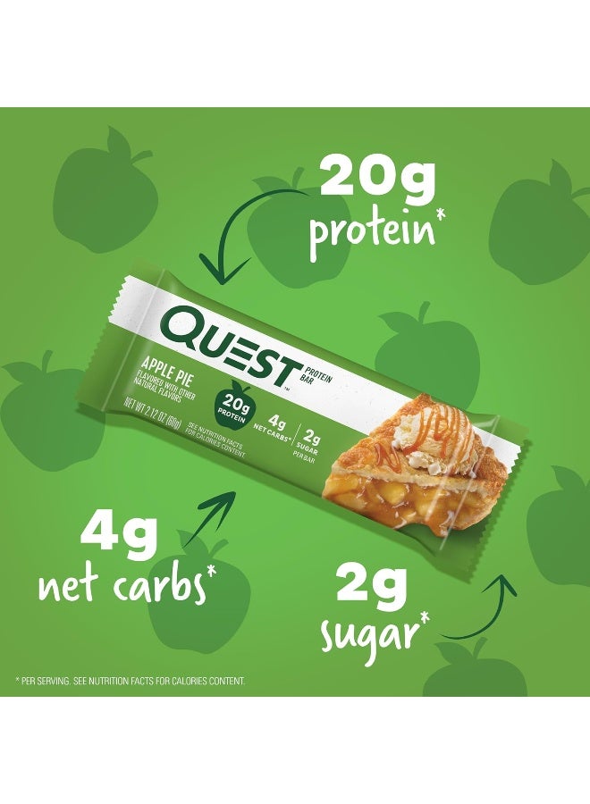 Quest Nutrition Apple Pie Protein Bar, 20G Protein, 4G Net Carbs, 2G Sugar, Gluten Free, Keto Friendly, 12 Count - Image 2