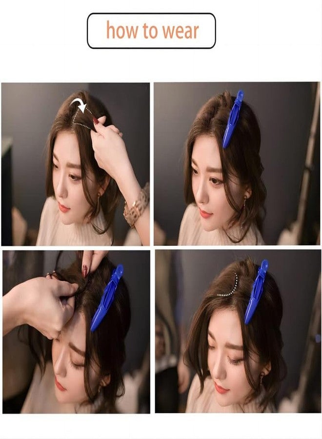 CHANDERKASH 2Pcs, 6Inchs Clip On Curtain Bangs Extension Hair/Real Hair Clip Hair Extensions - Image 2