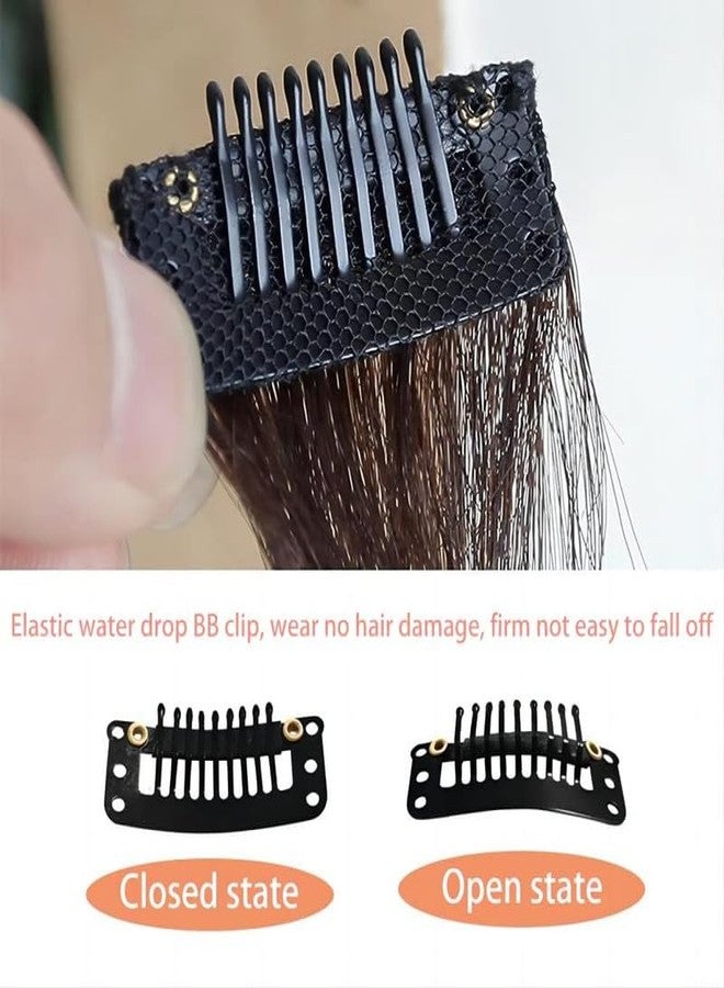 CHANDERKASH 2Pcs, 6Inchs Clip On Curtain Bangs Extension Hair/Real Hair Clip Hair Extensions - Image 3