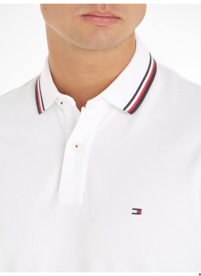 TOMMY HILFIGER Tommy Hilfiger Men's Polo - Slim Fit - Casual Top - Cotton , White  - Image 5
