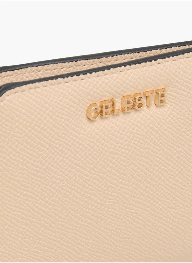 سيليست Women Textured Wallet with Button Closure