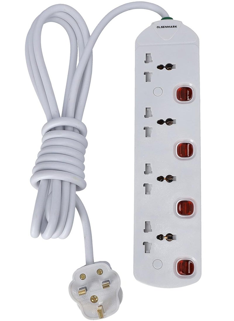 Olsenmark Olsenmark 4-Way Multi-Switch Extension with Universal Socket  - Image 1