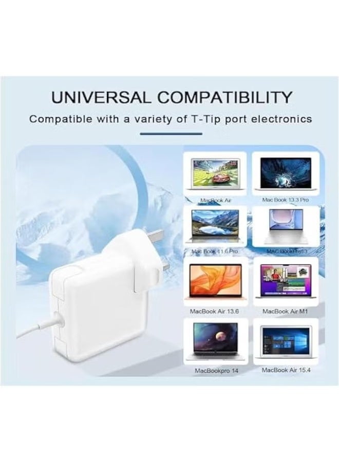 Compatible With Mac Book Air Charger,Replacement 85W T-Tip power adapter Connector PD Power Delivery Fast Charging,Mains Adapter Plug for Mac Book 11 13 inch - Image 5