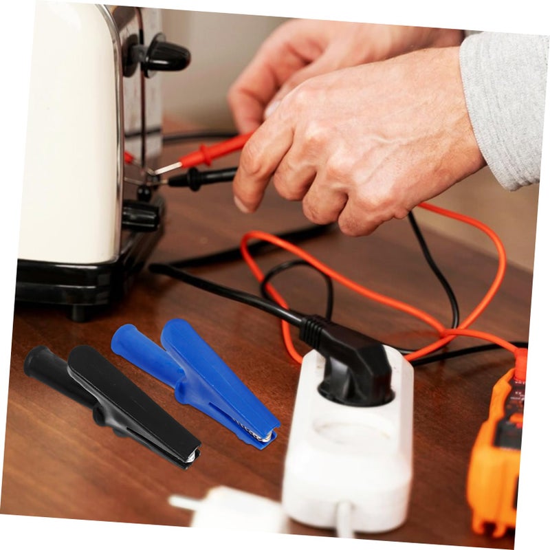 5 Pcs Insulated Alligator Test Clips With Covers 10A 600V For Automotive Electrical Work - Image 4