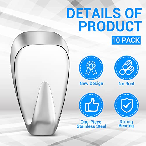 LEIFIDE Cubicle Hooks Fabric Panel Wall Hooks Cubicle Clips Picture Hangers for 40 Lbs Office Home Kitchen Room Board Hanging Supplies(Silver,10 Pieces) - Image 5
