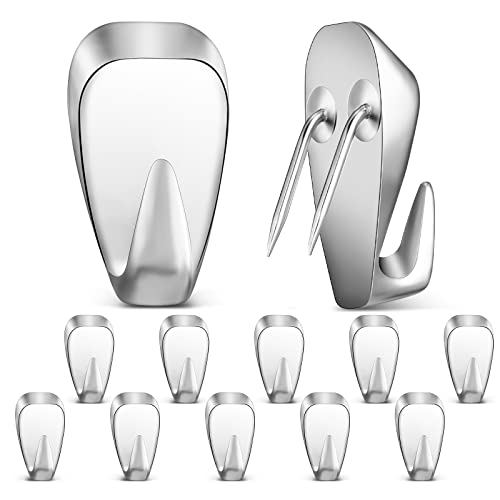 LEIFIDE Cubicle Hooks Fabric Panel Wall Hooks Cubicle Clips Picture Hangers for 40 Lbs Office Home Kitchen Room Board Hanging Supplies(Silver,10 Pieces) - Image 1