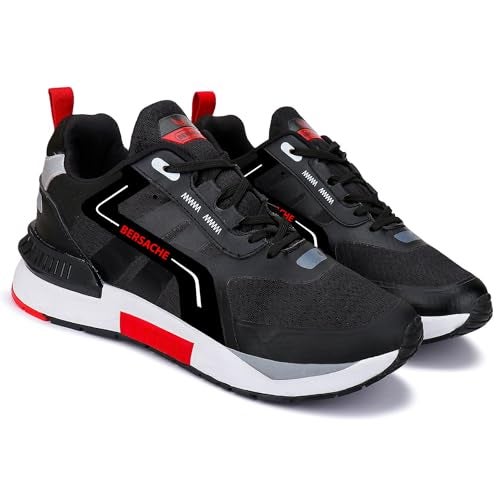 BERSACHE Premium Sports,Gym, Trending, Stylish Running Shoes For Men (Black),7 UK - Image 1