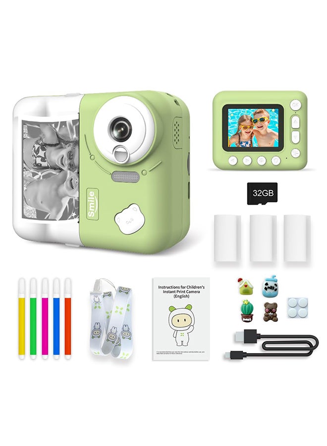 XiuWoo Kids Camera Instant Print Camera 2.4 inch 1080P Children Digital Photo Video Camcorder Toys with 10X Digital Zoom TF Card - Image 1