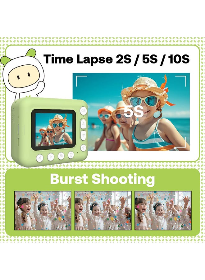 XiuWoo Kids Camera Instant Print Camera 2.4 inch 1080P Children Digital Photo Video Camcorder Toys with 10X Digital Zoom TF Card - Image 4