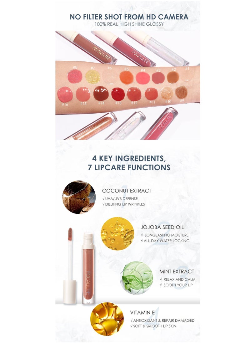 FOCALLURE - High Shine Lip Glow Garnet FA-153 -13 - Image 1