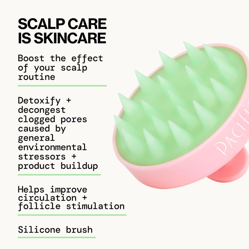 Pacifica Scalp Detox Set â€“ Rosemary Apple Cider Vinegar Scalp Exfoliating Tonic with Scalp Massager Brush, Deep Cleansing & Clarifying Treatment for Buildup, Dry Flaky Scalp, Vegan - Image 5