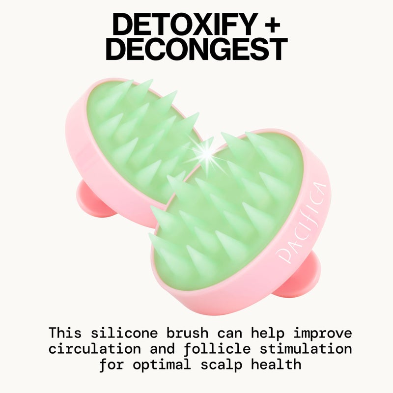 Pacifica Scalp Detox Set â€“ Rosemary Apple Cider Vinegar Scalp Exfoliating Tonic with Scalp Massager Brush, Deep Cleansing & Clarifying Treatment for Buildup, Dry Flaky Scalp, Vegan - Image 3