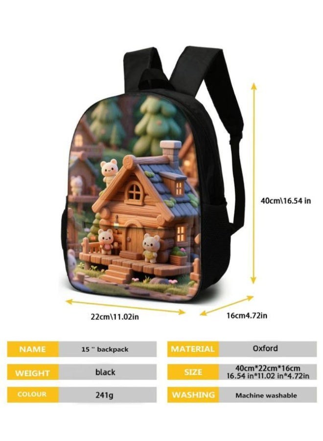 [Super new special offer] Cartoon theme bag three-piece set | double-shoulder + hand-held + storage pen bag | gift self-use good-looking - 1205  - Image 5