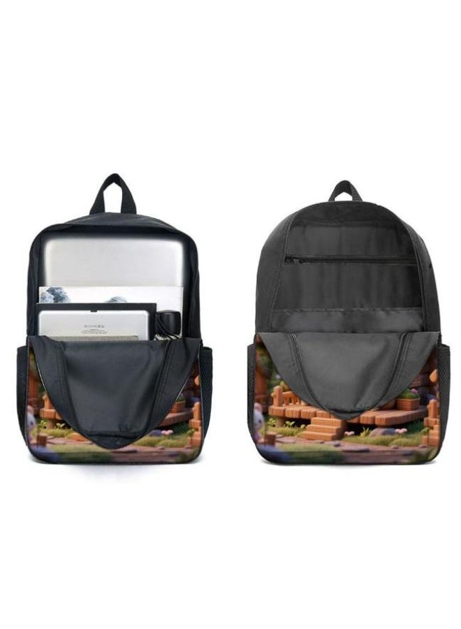 [Super new special offer] Cartoon theme bag three-piece set | double-shoulder + hand-held + storage pen bag | gift self-use good-looking - 1205  - Image 4