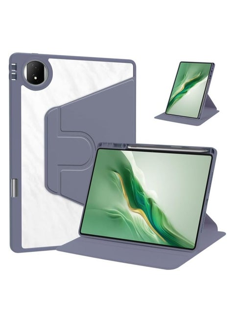 Clear Back Case Compatible with Honor MagicPad 2 12.3 inch (2024), 360 Degree Swivel Stand Flip Smart Cover Auto Sleep/Wake Case For Honor Magic Pad 2 Tablet