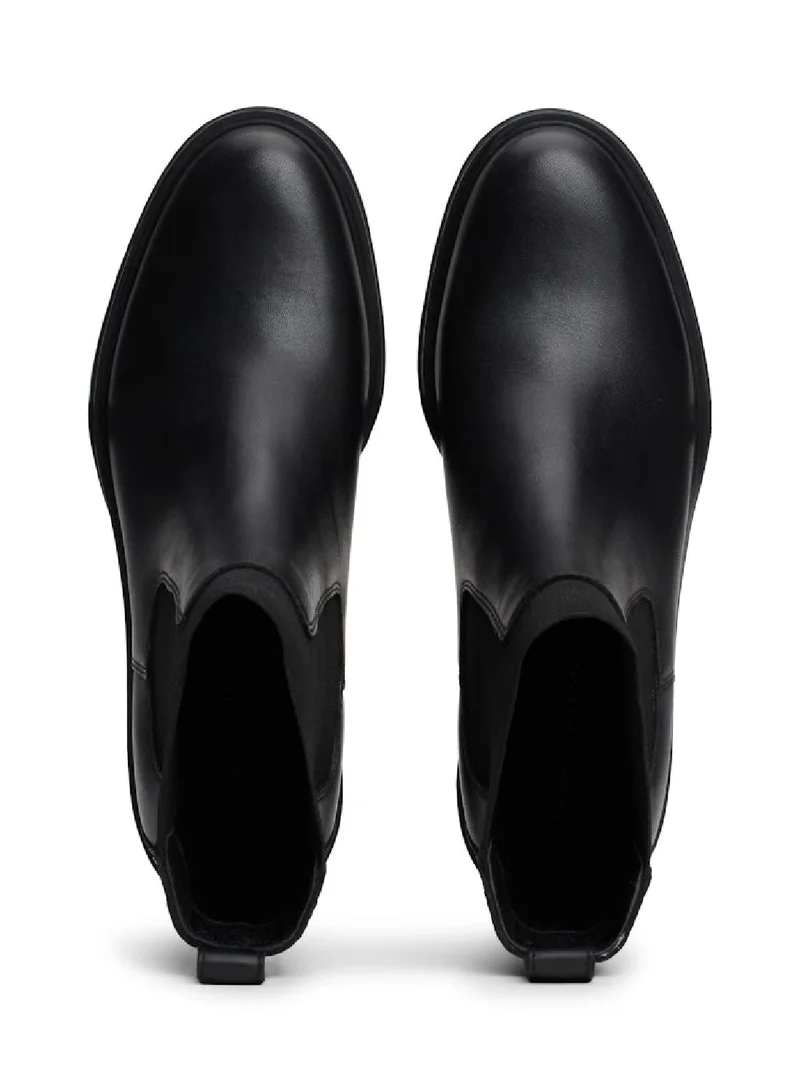 TOMMY HILFIGER Enamel Flag Leather Cleat Chelsea Boots
