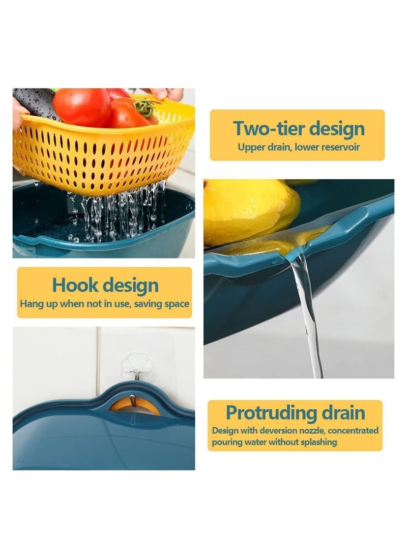 Arabest Colander Strainer Drainer for Food Drain Bowl Set Best Kitchen Accessories for Fruit Veggies Rice Pasta Straining Strainer-6pcs  - Image 3