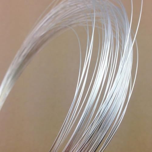 Adabele 5 Feet Authentic Sterling Silver Jewelry Wire Half Hard Round Beading Wire (0.5mm/24 Gauge) Hypoallergenic Nickel Free for DIY Craft Jewelry Making SS282-0.5 - Image 3
