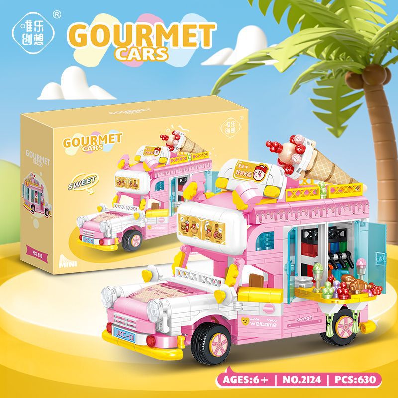 Generation Of Weile Creative Building Blocks Street View Studio Fairy Tale Town Sunshine Flower House Building Assembled Toy Girl - Image 1