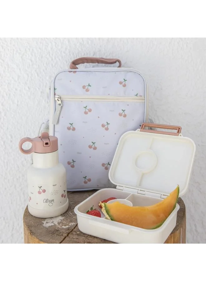 Citron Insulated Lunch Bag Backpack For Kids School, Non - Toxic Material, Reusable Lunch Bagcherry